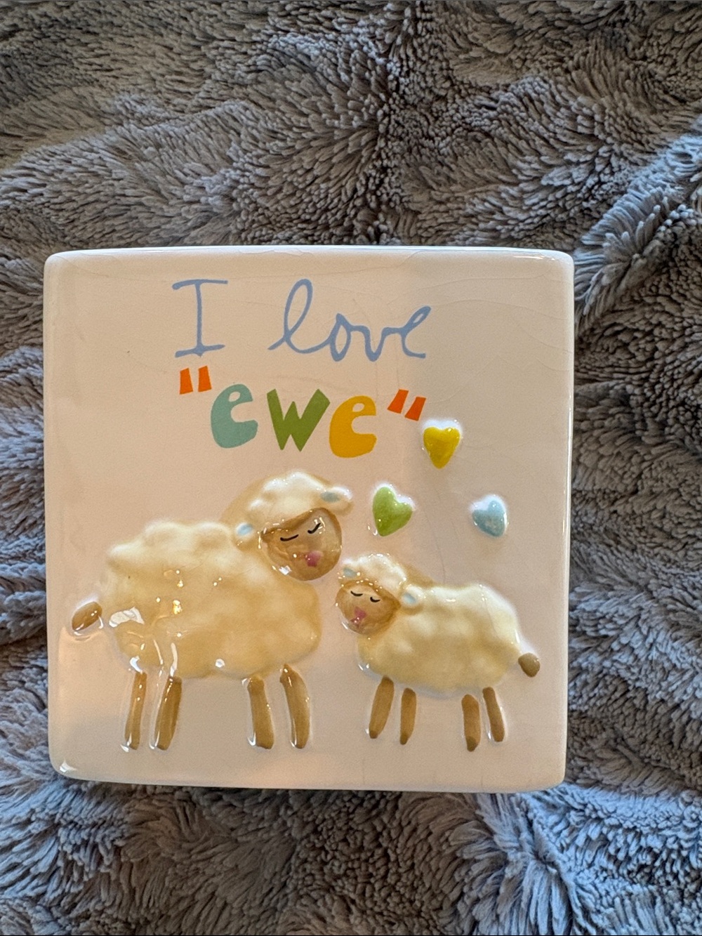 I Love Moo Ceramic Cow Pot or Container- Nursey Decor
